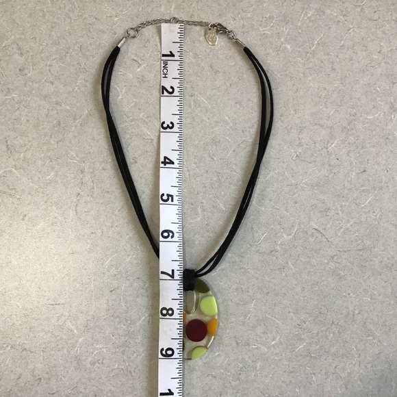 2/$25 Caracol Necklace with Polka Dot Resin Pendant - Picture 12 of 15